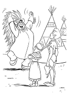 A coloring page of peter pan